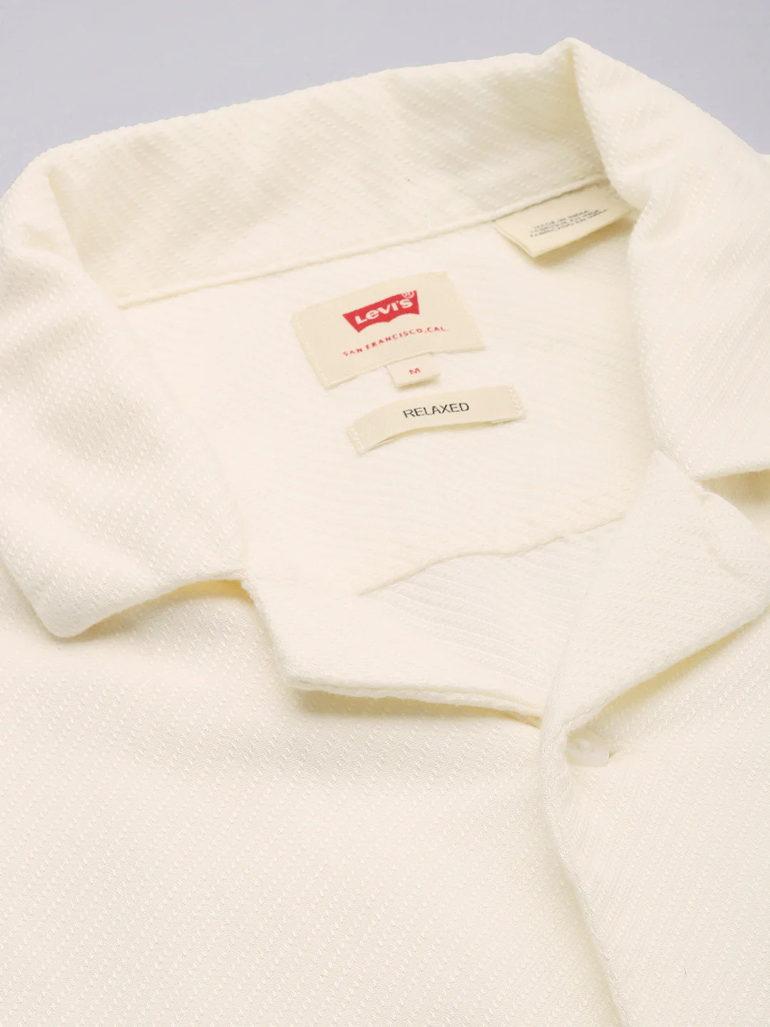 Men's Solid Yellow Spread Collar Shirt - Image 3