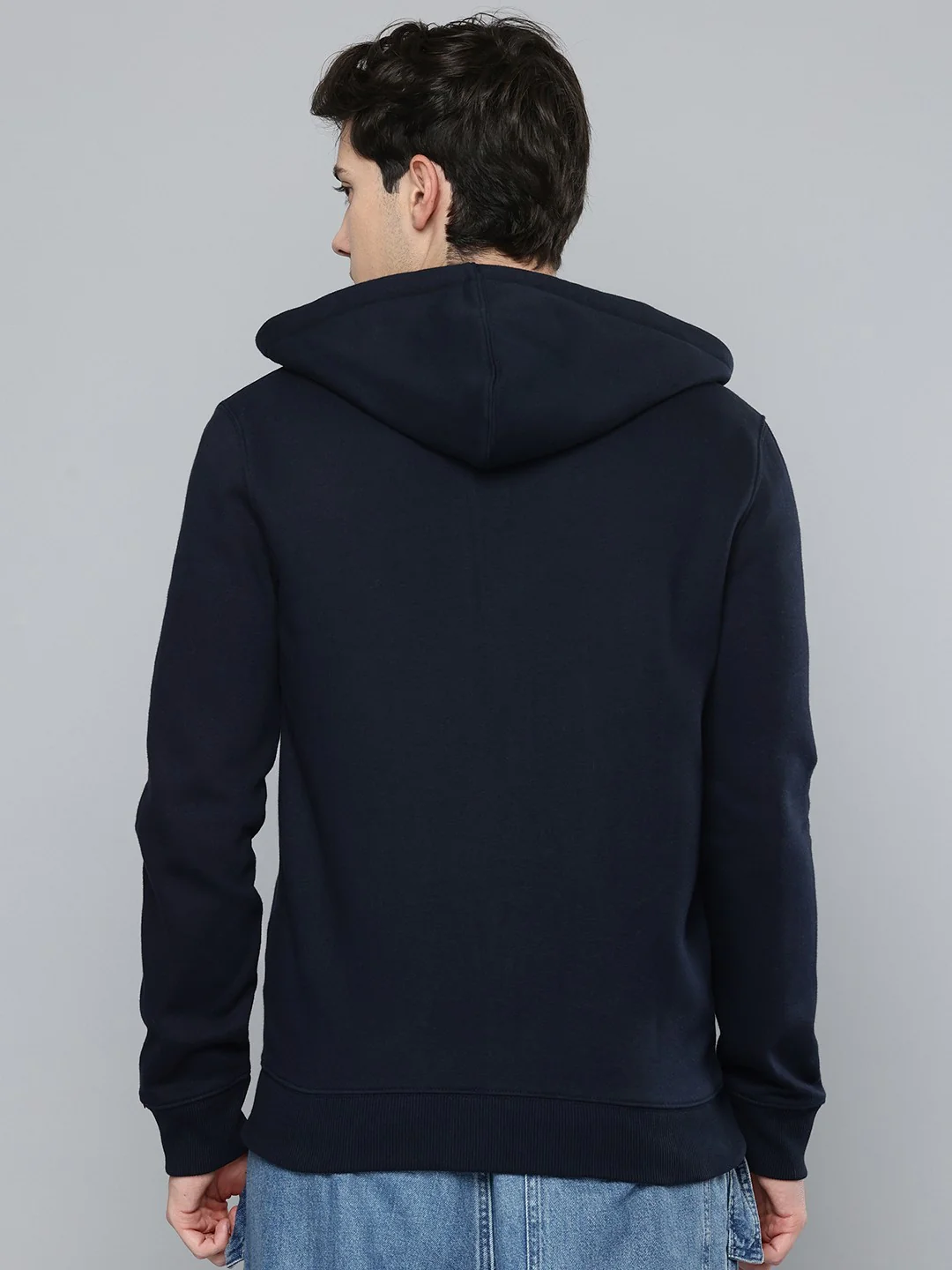 Men's Solid Navy Sweatshirt - Image 2