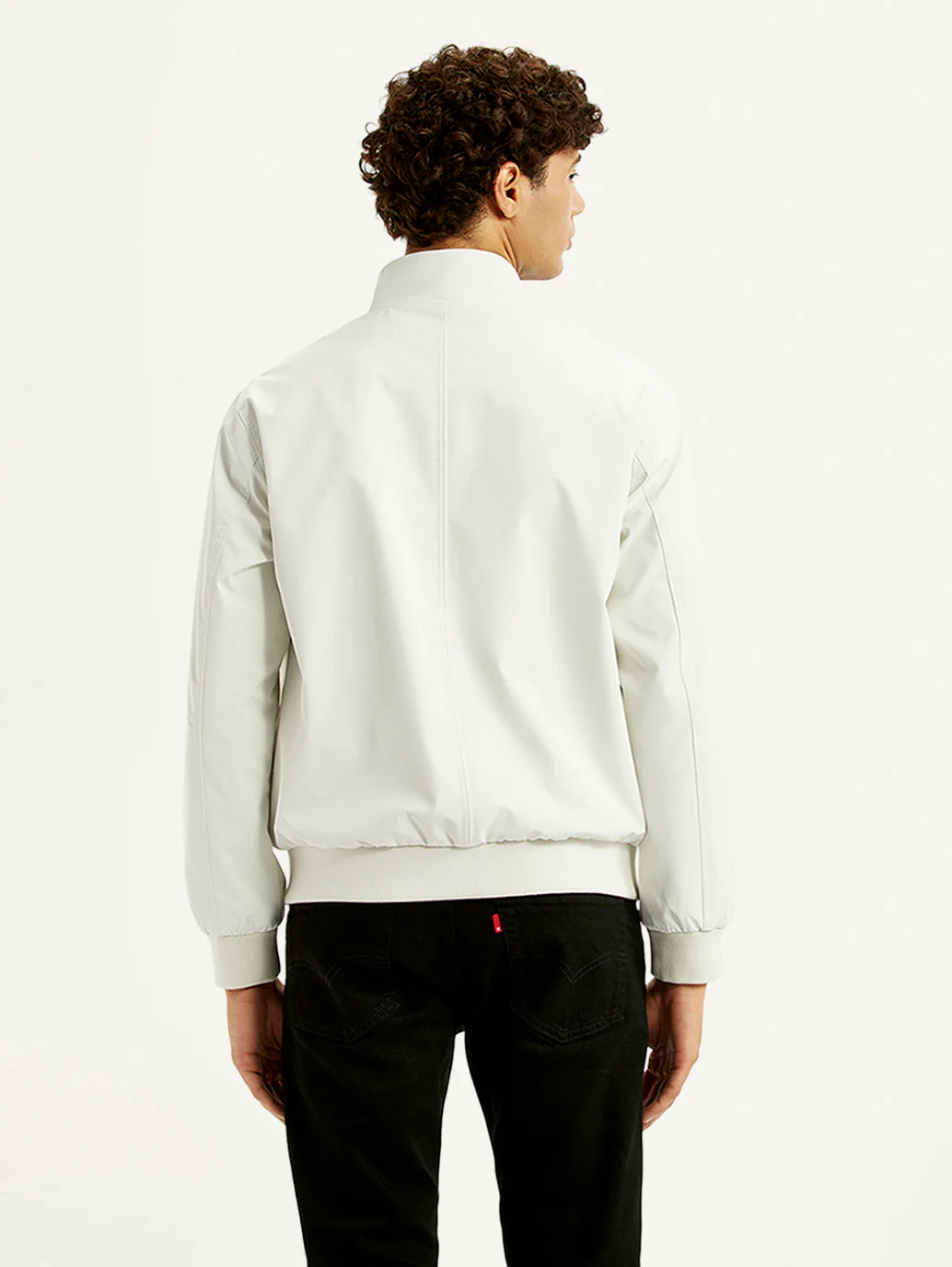 Men's Solid Off White Jacket - Image 3