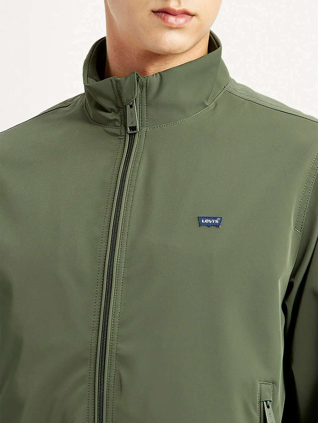 Men's Solid Slim Fit Bomber Jacket - Image 4
