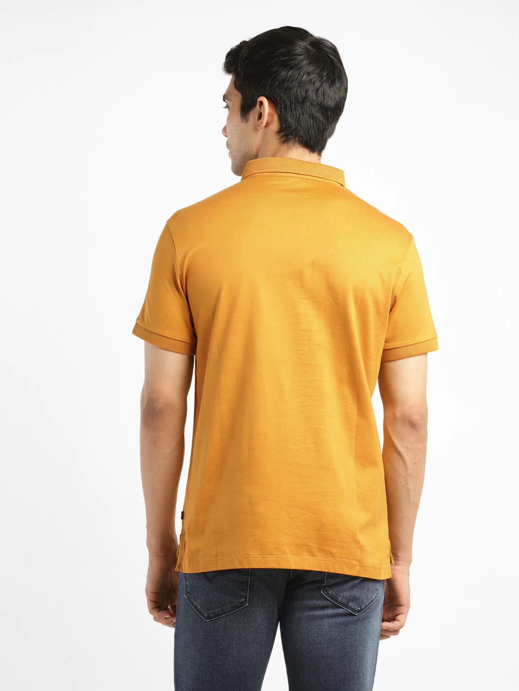Men's Solid Polo Collar T-Shirt - Image 3