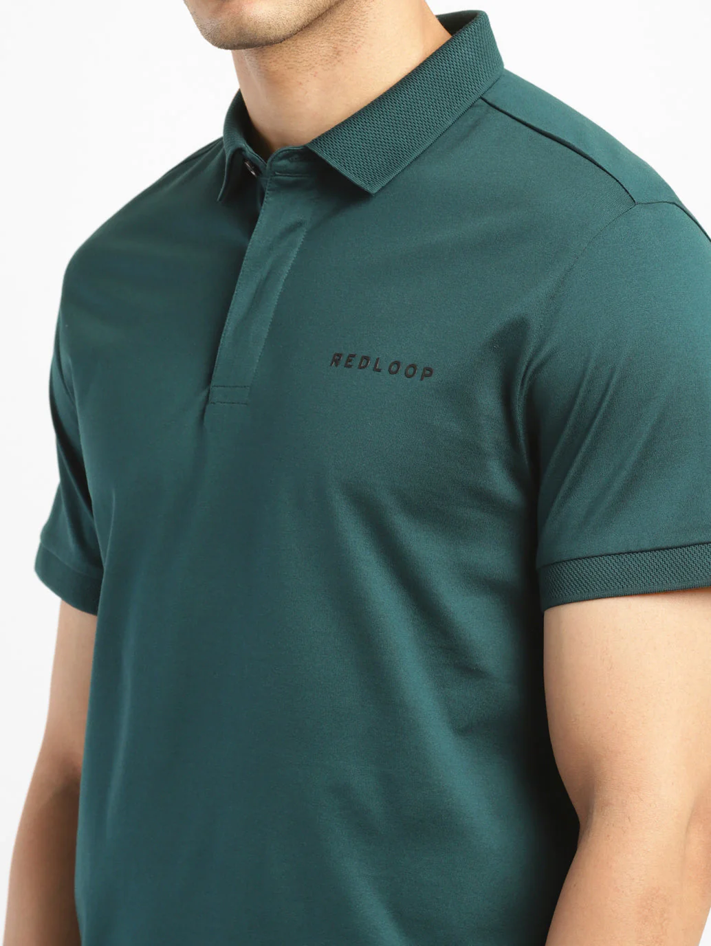 Men's Solid Polo Collar T-Shirt - Image 5