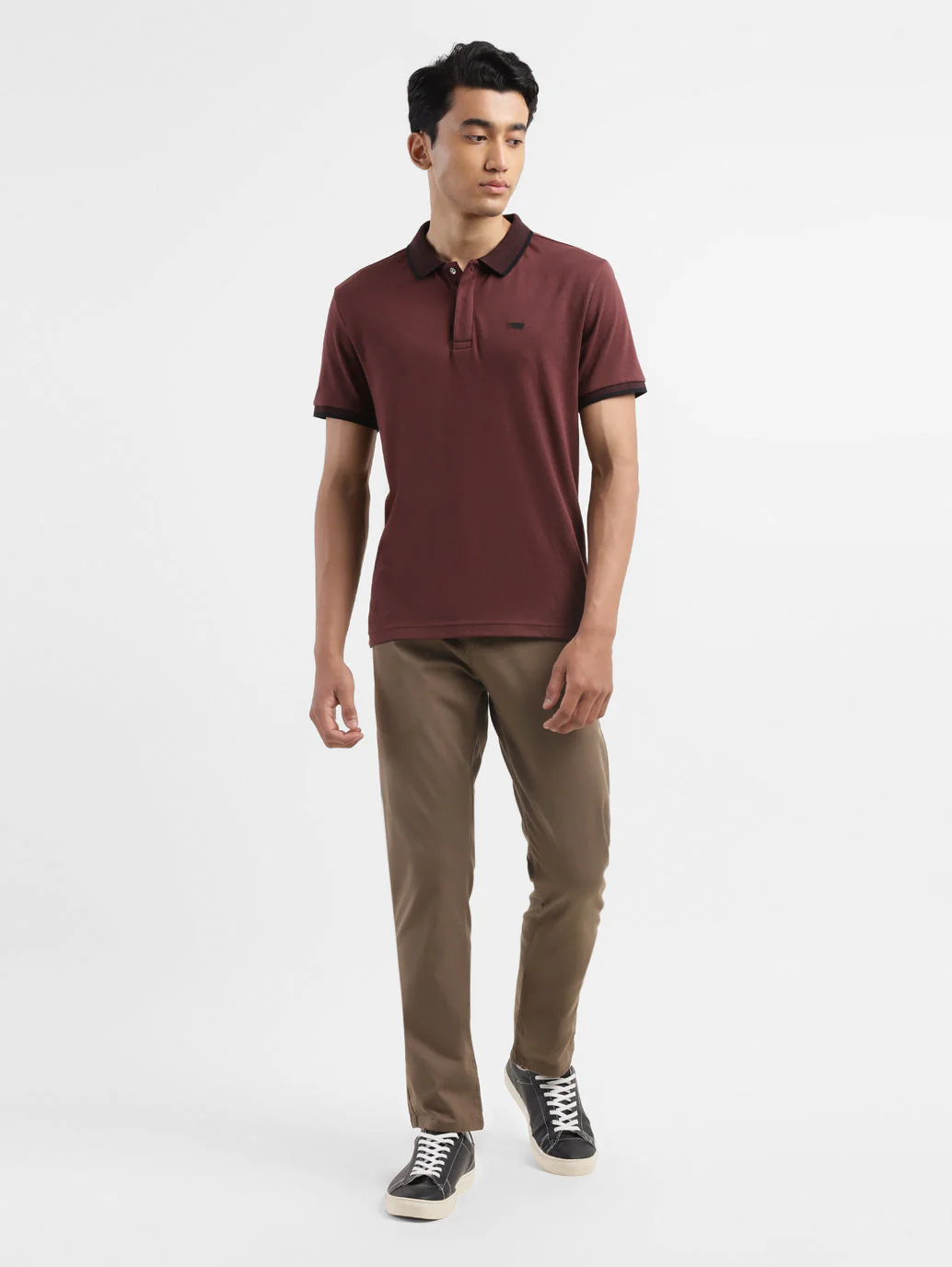 Men's Solid Polo Collar T-shirt - Image 6