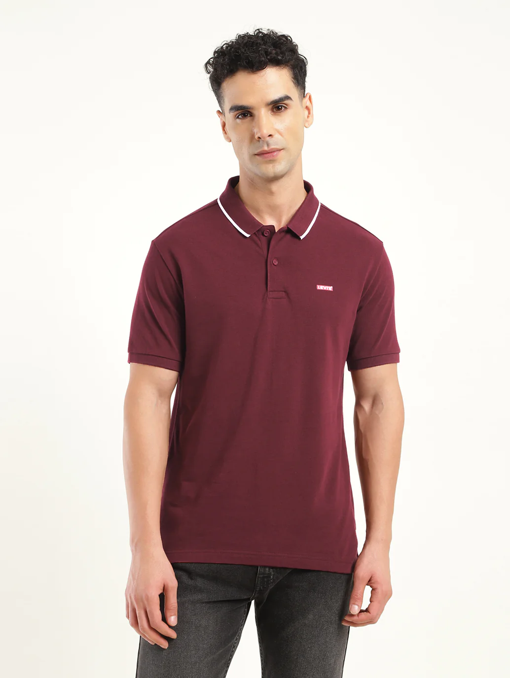 Men's Solid Polo T-Shirt - Image 2