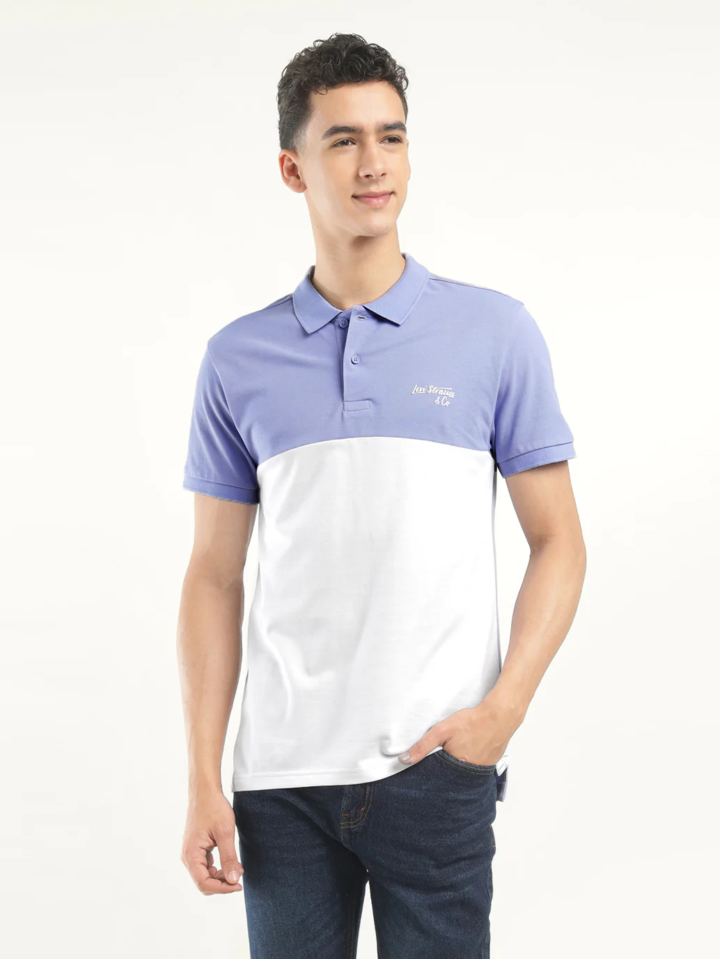 Men's Colorblock Polo T-Shirt - Image 2