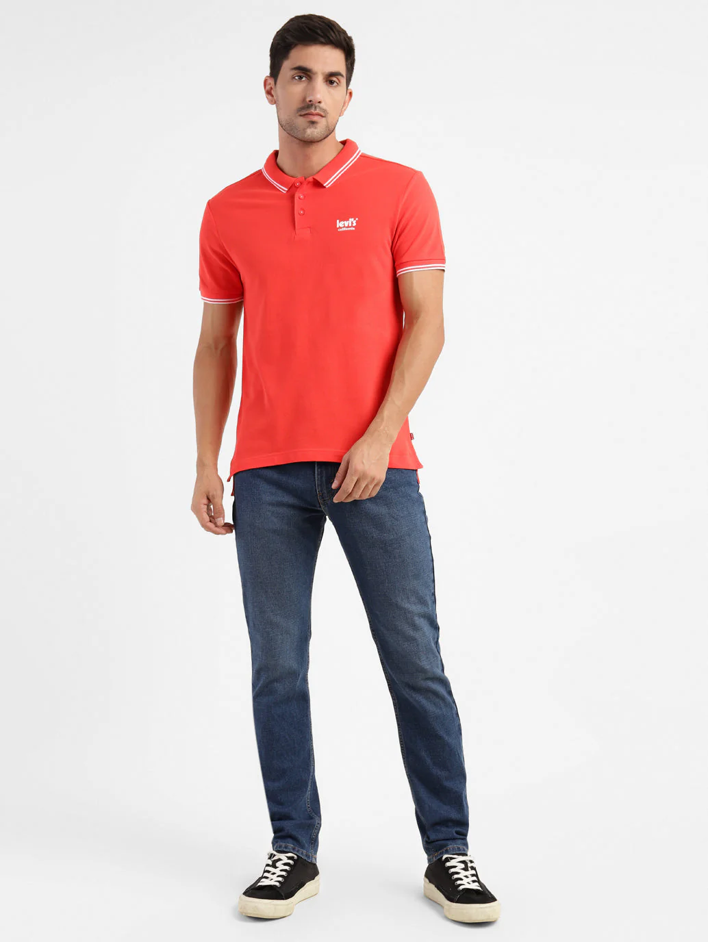 Men's Solid Polo T-shirt Red - Image 5