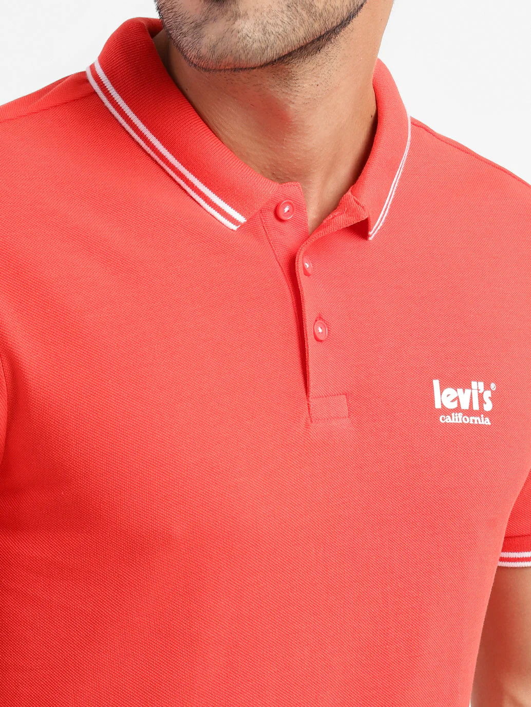 Men's Solid Polo T-shirt Red - Image 6