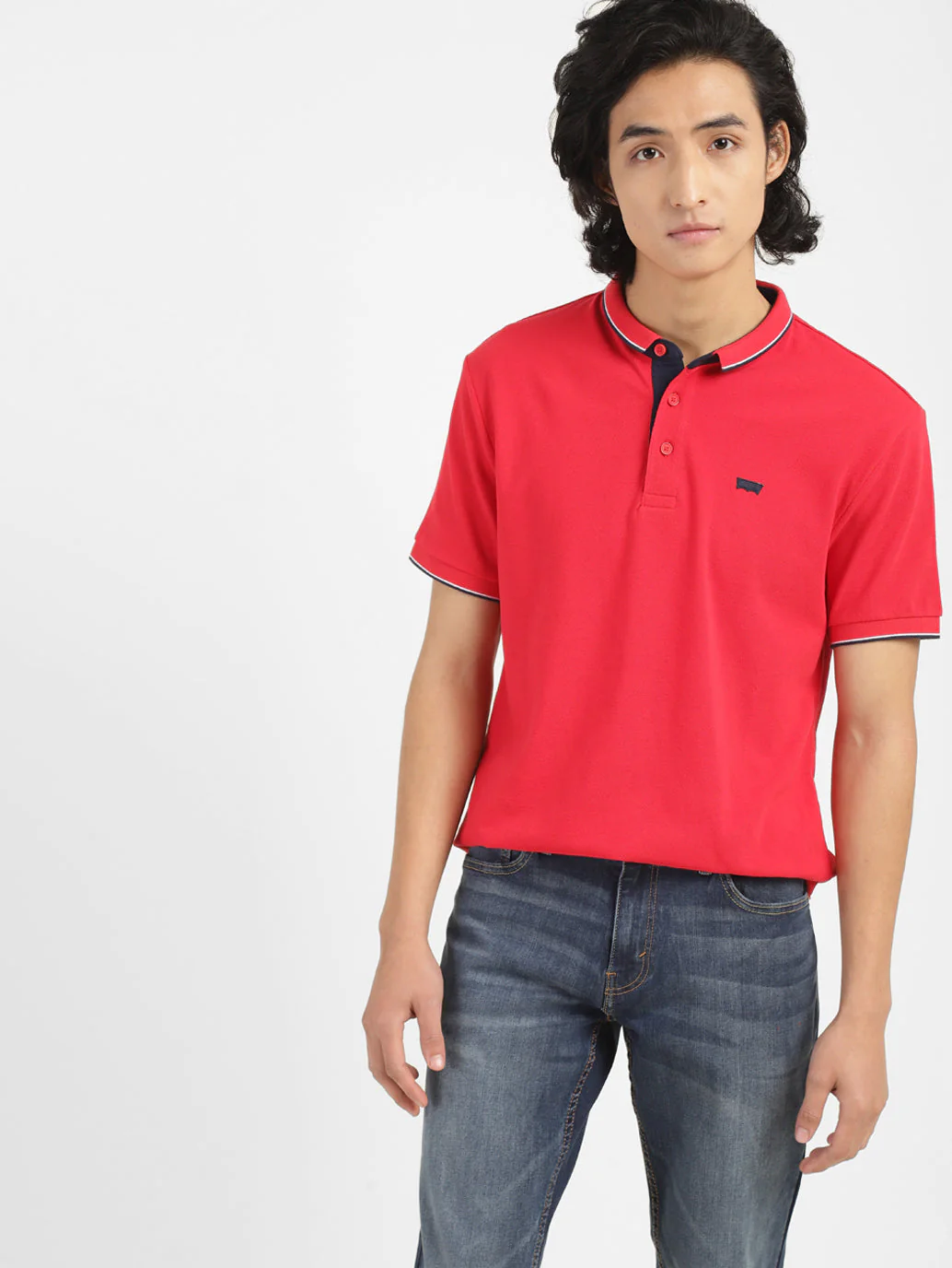 Men's Solid Polo Red T-shirt