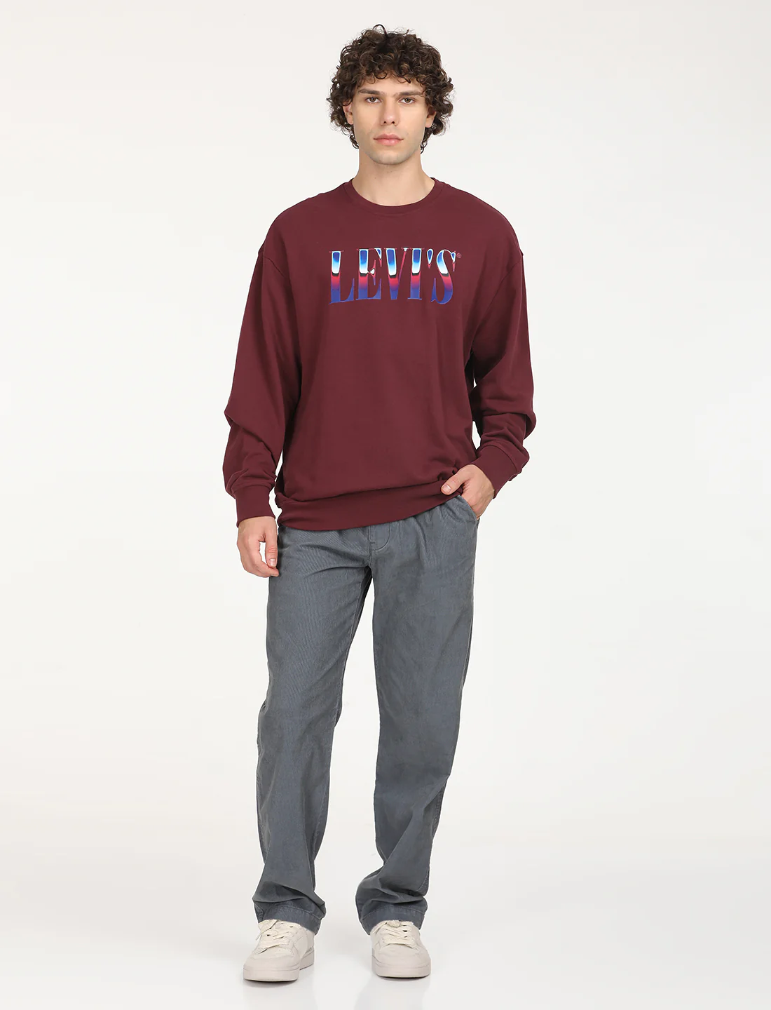 Men's Solid Crew Neck Sweatshirt - Image 6