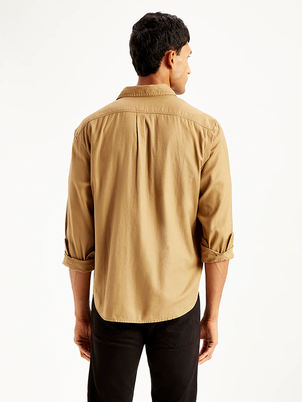 Men's Solid Slim Fit Denim Shirt - Image 3