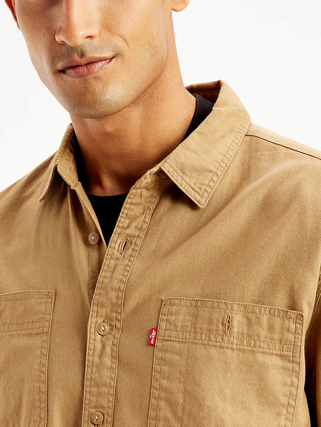 Men's Solid Slim Fit Denim Shirt - Image 5