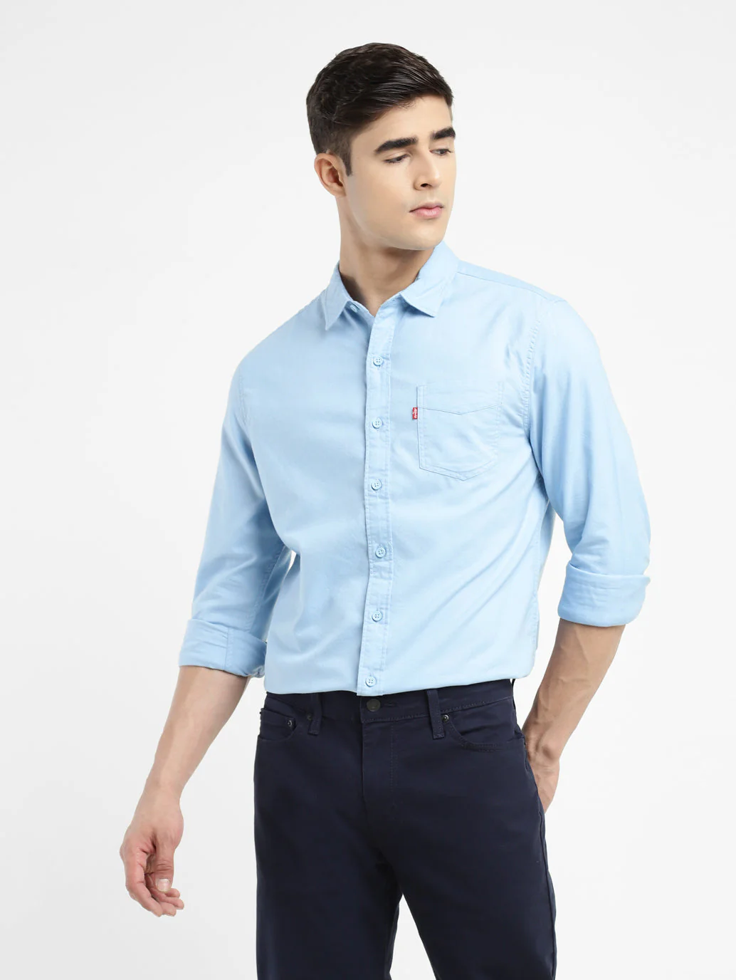 Men's Solid Slim Fit Shirt - Image 2