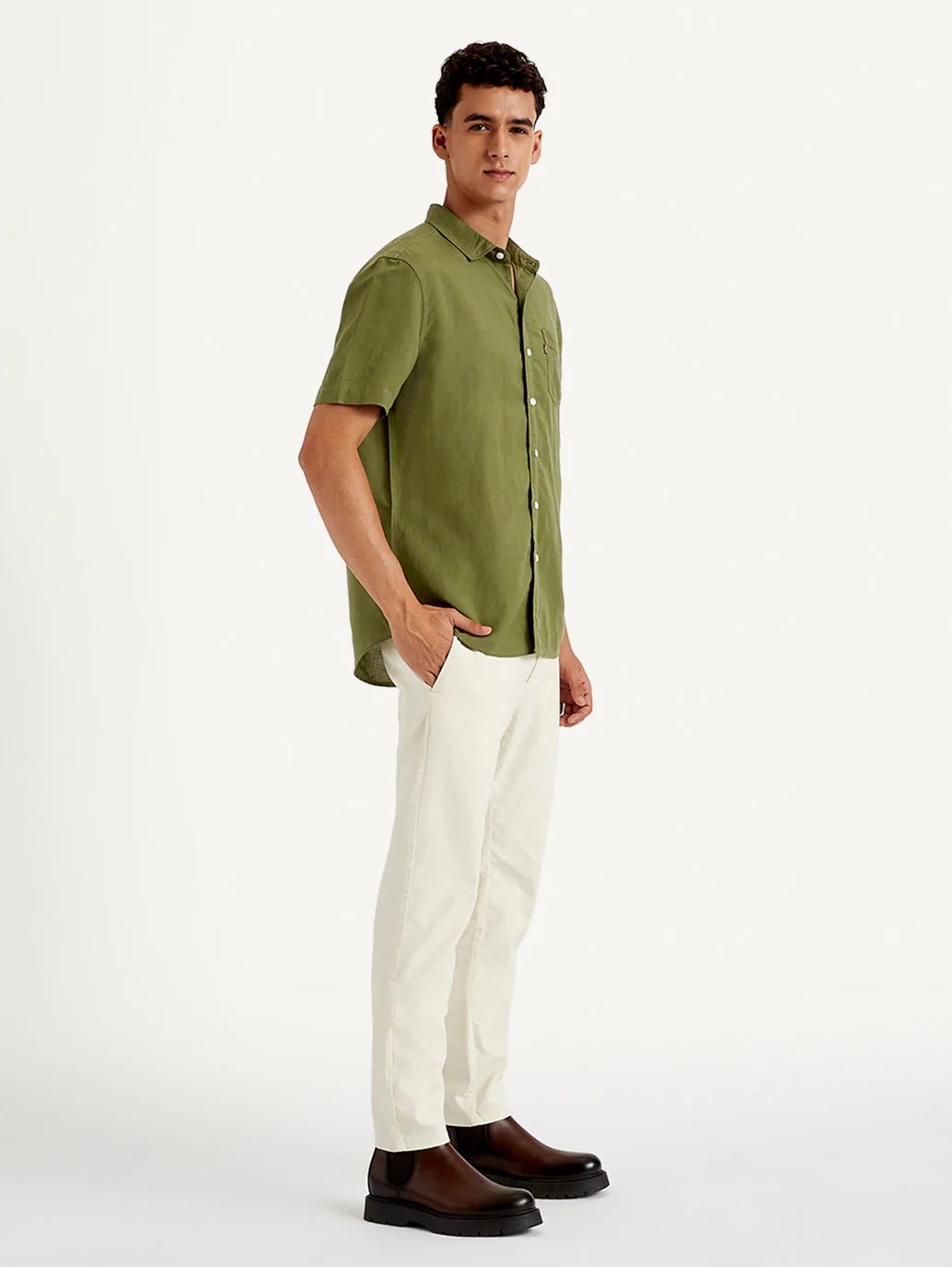 Men's Solid Slim Fit Shirt - Image 3