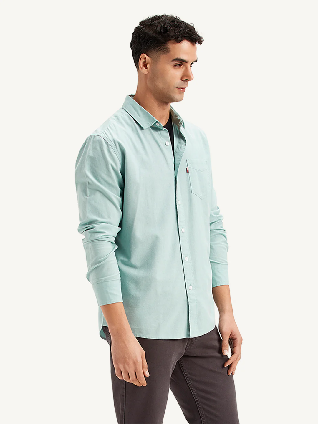 Men's Solid Slim Fit Shirt - Image 4