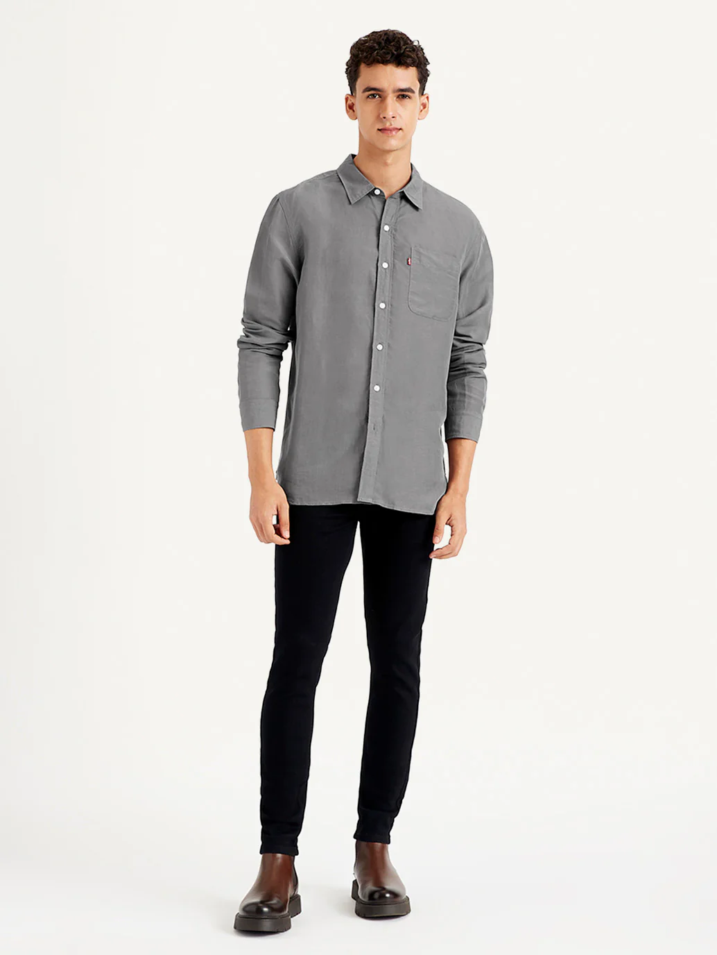 Men's Solid Slim Fit Shirt - Image 4