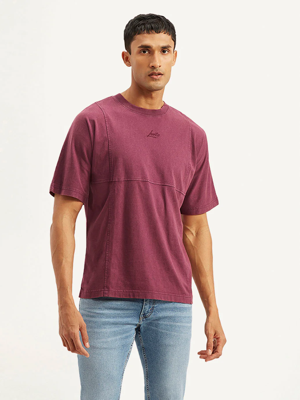 Men's Solid Regular Fit T-shirt - Image 2