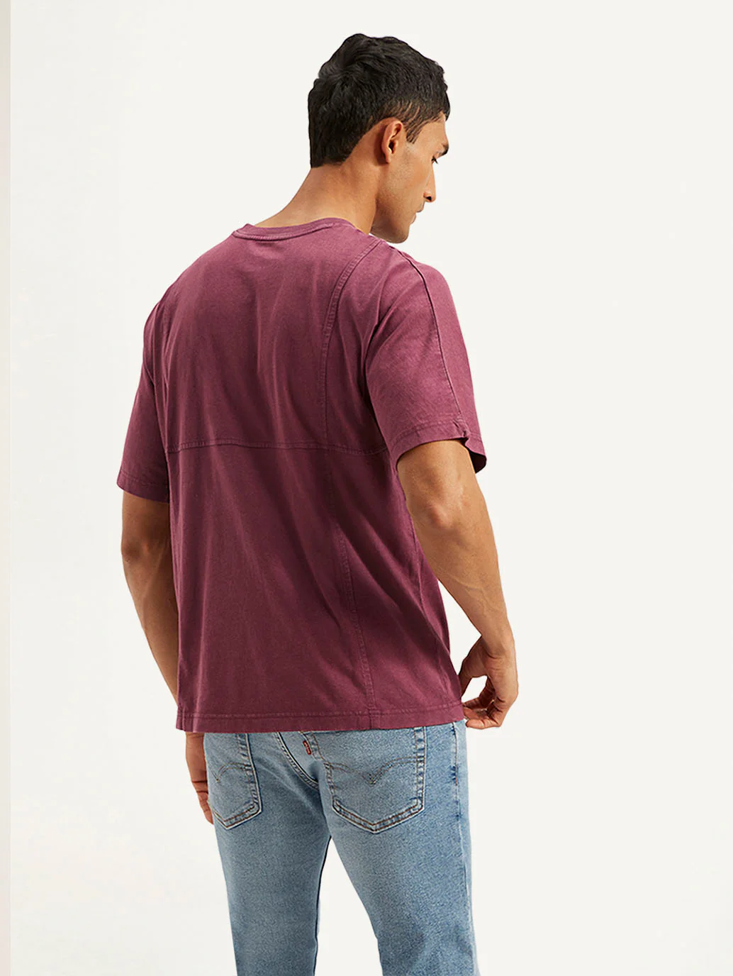 Men's Solid Regular Fit T-shirt - Image 3