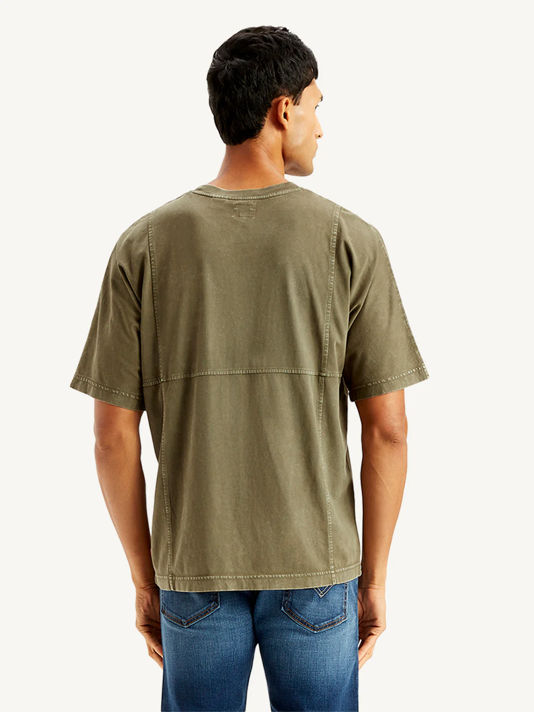 Men's Solid Regular Fit T-shirt - Image 3