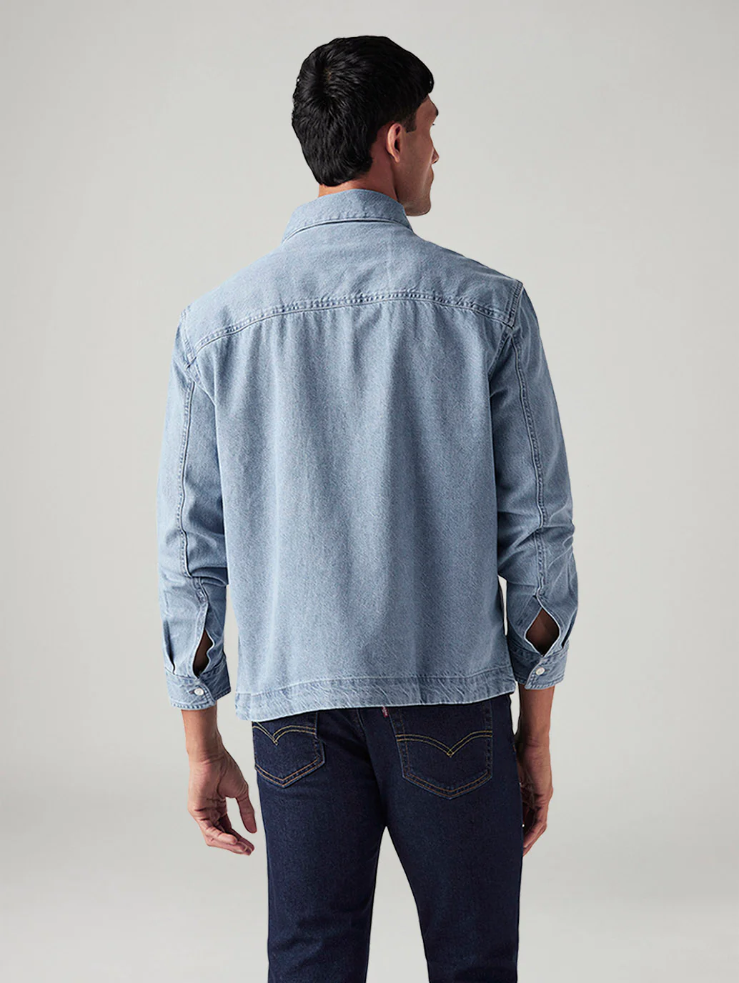 Men's Solid Relaxed Fit Jacket - Image 3