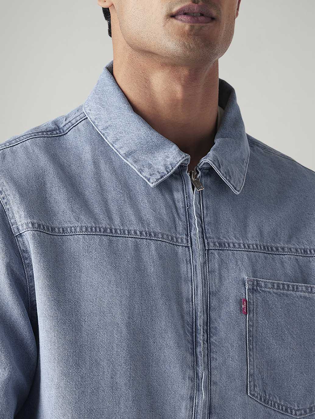 Men's Solid Relaxed Fit Jacket - Image 4