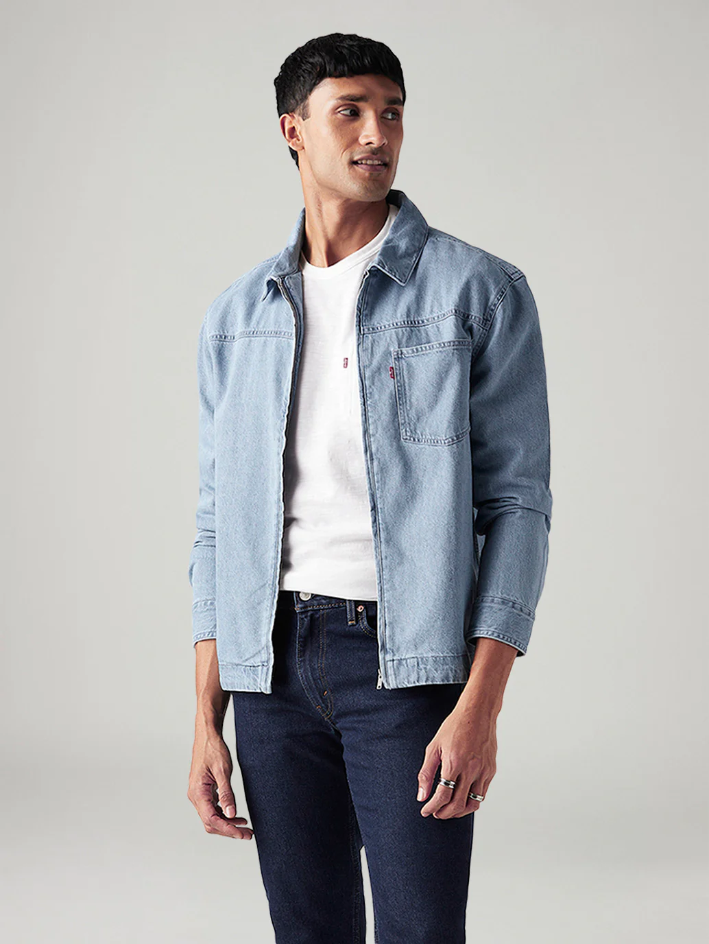 Men's Solid Relaxed Fit Jacket - Image 5