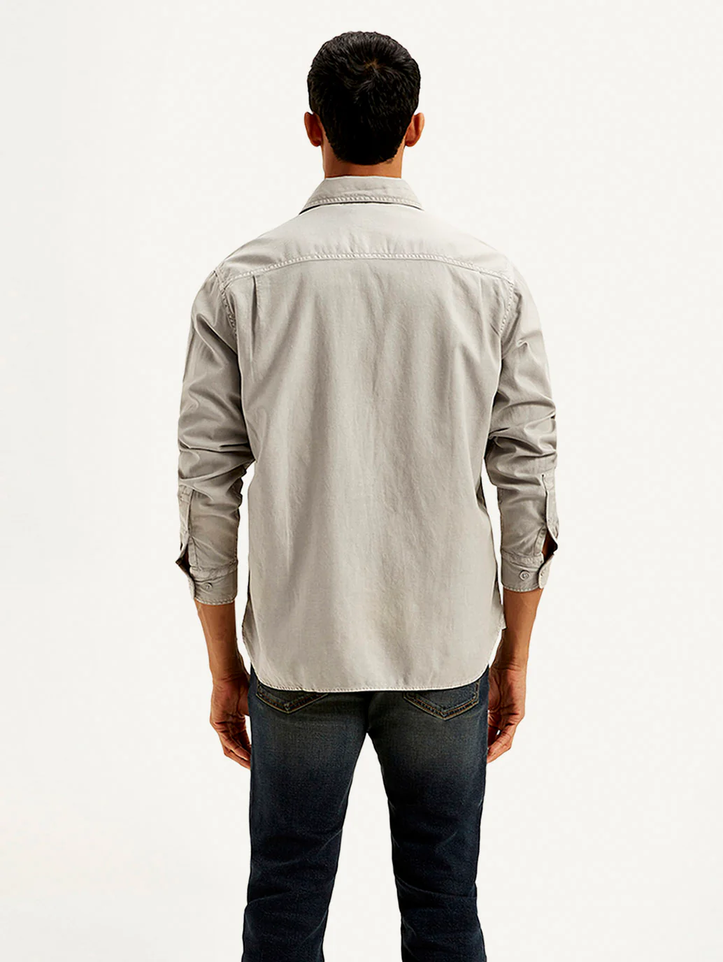 Men's Solid Overdyed Loose Fit Shirt - Image 3