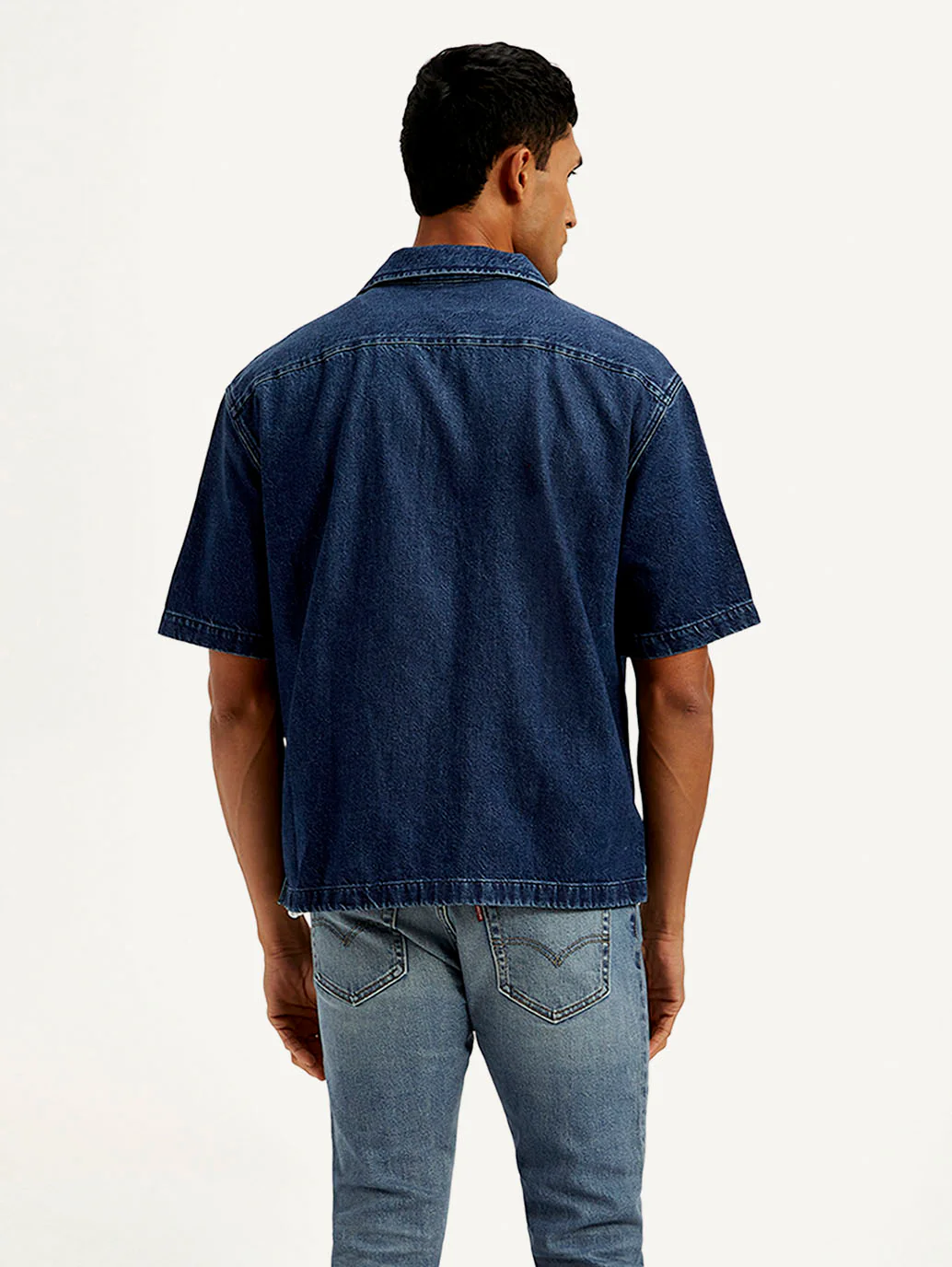 Men's Resort Collar Solid Oversized Shirt - Image 3
