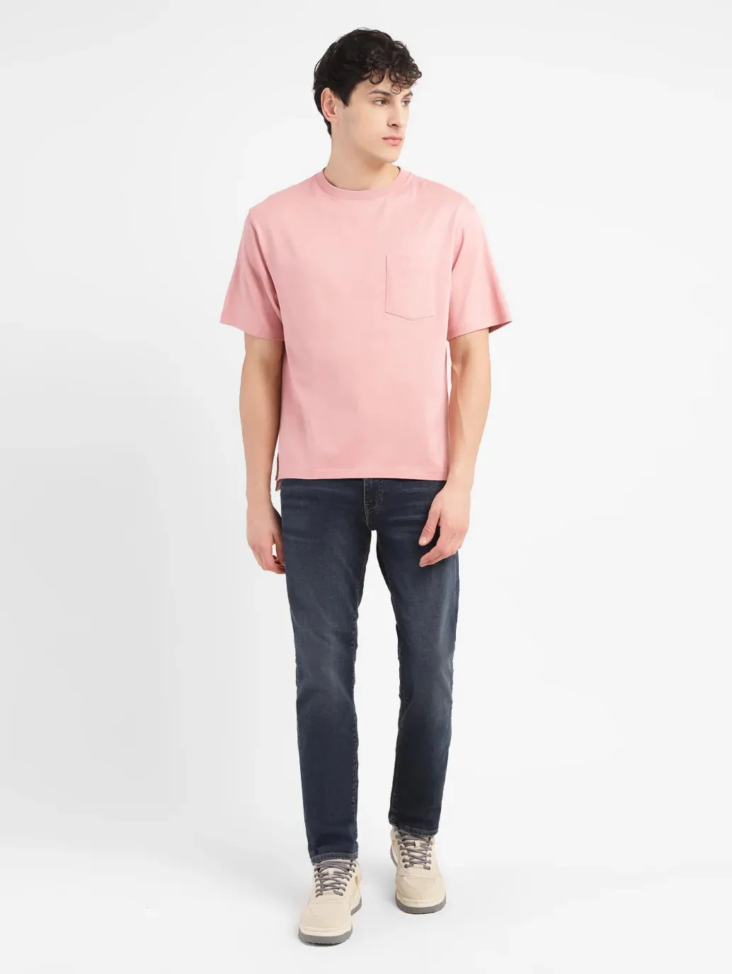 Men's Solid Loose Fit T-shirt