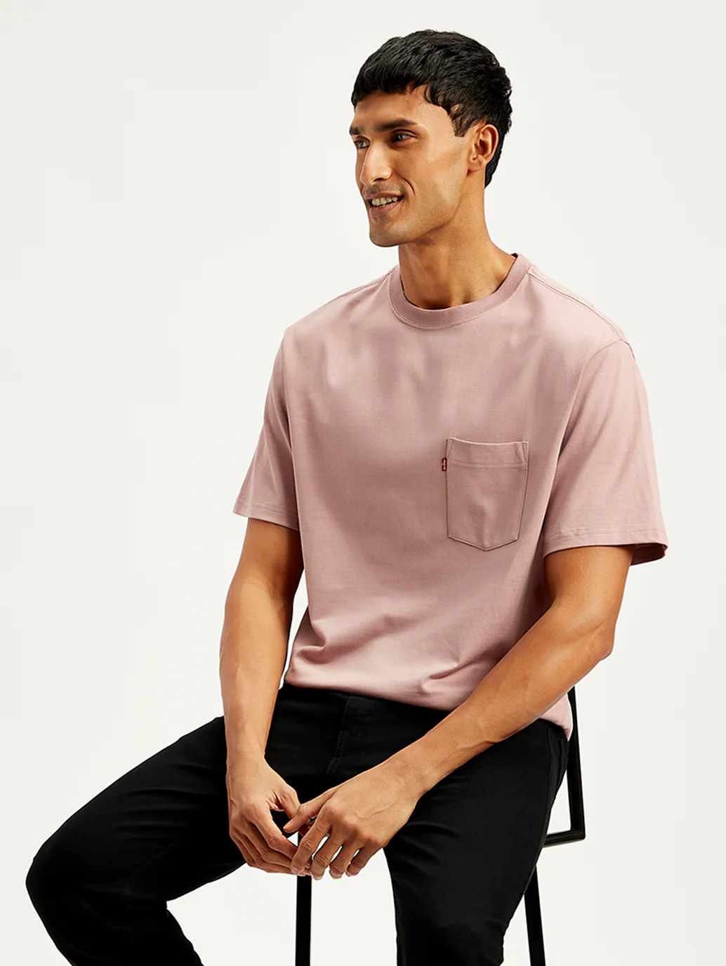 Men's Solid Loose Fit T-Shirt - Image 2