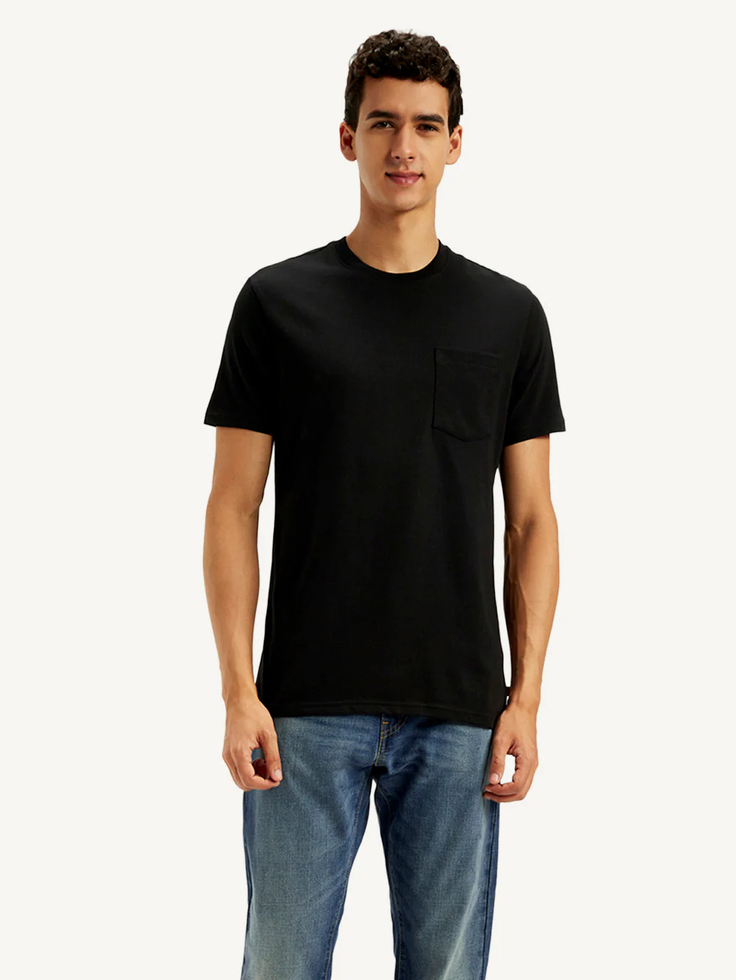 Men's Solid Round Neck T-Shirt - Image 2