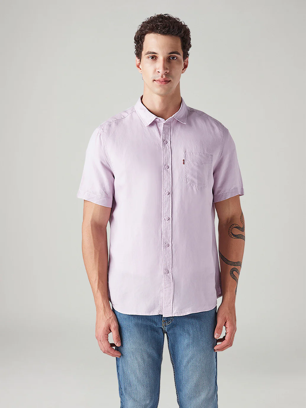 Men's Solid Slim Fit Linen Shirt - Image 2