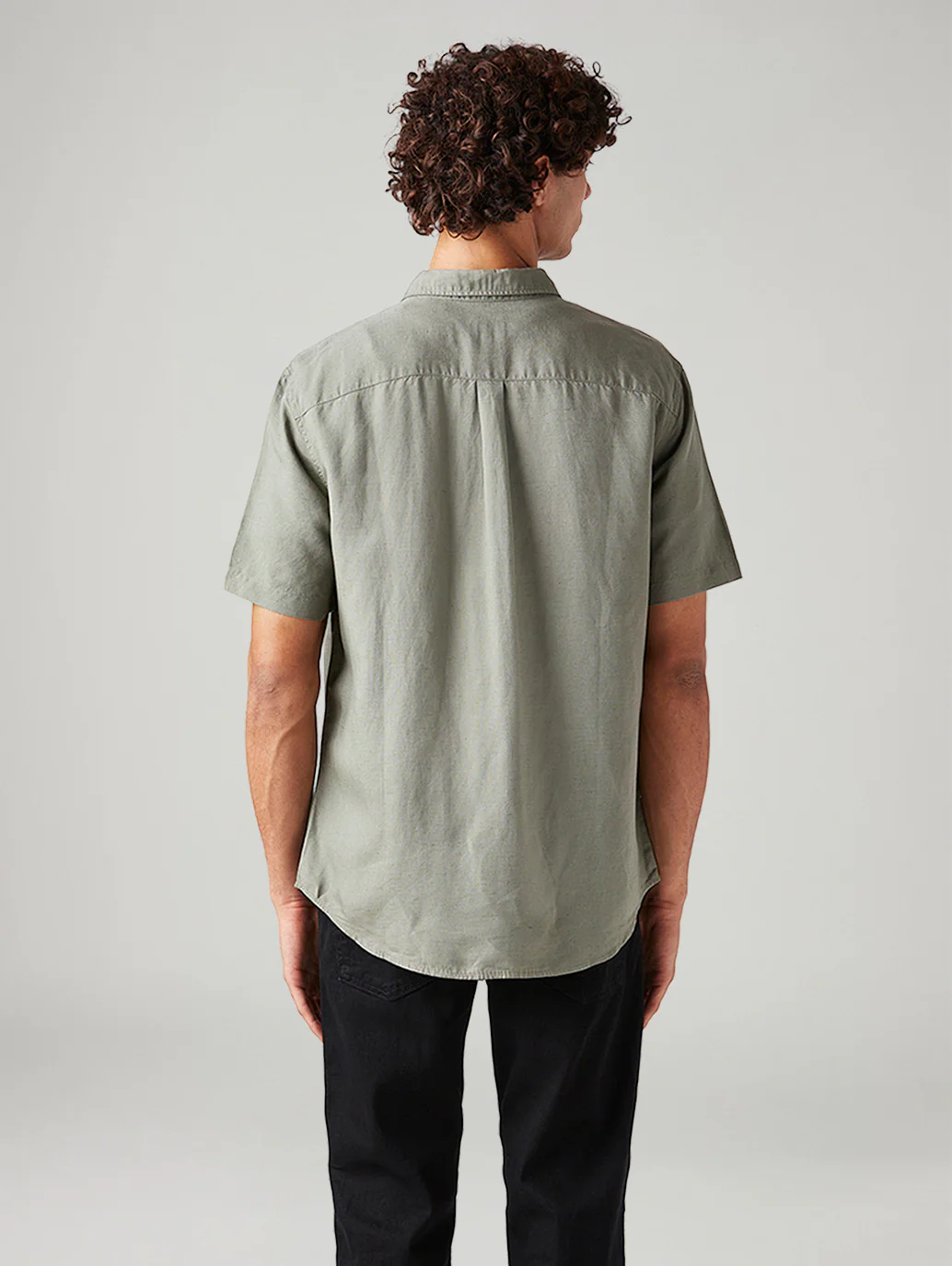 Men's Solid Slim Fit Linen Shirt - Image 2