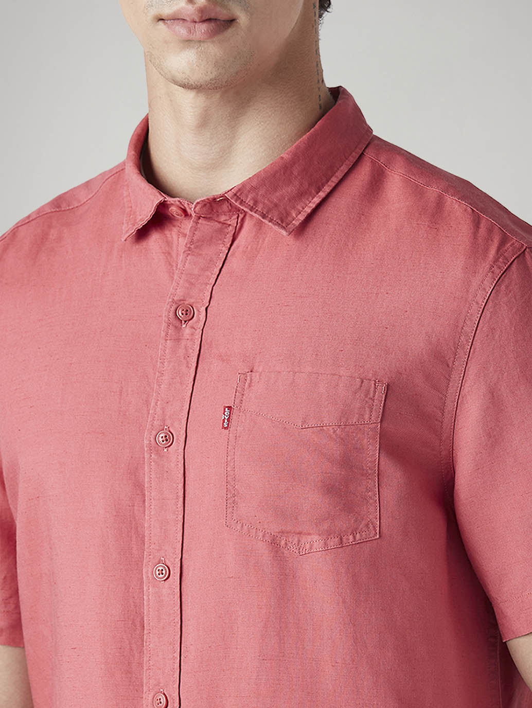 Men's Solid Slim Fit Linen Shirt - Image 4