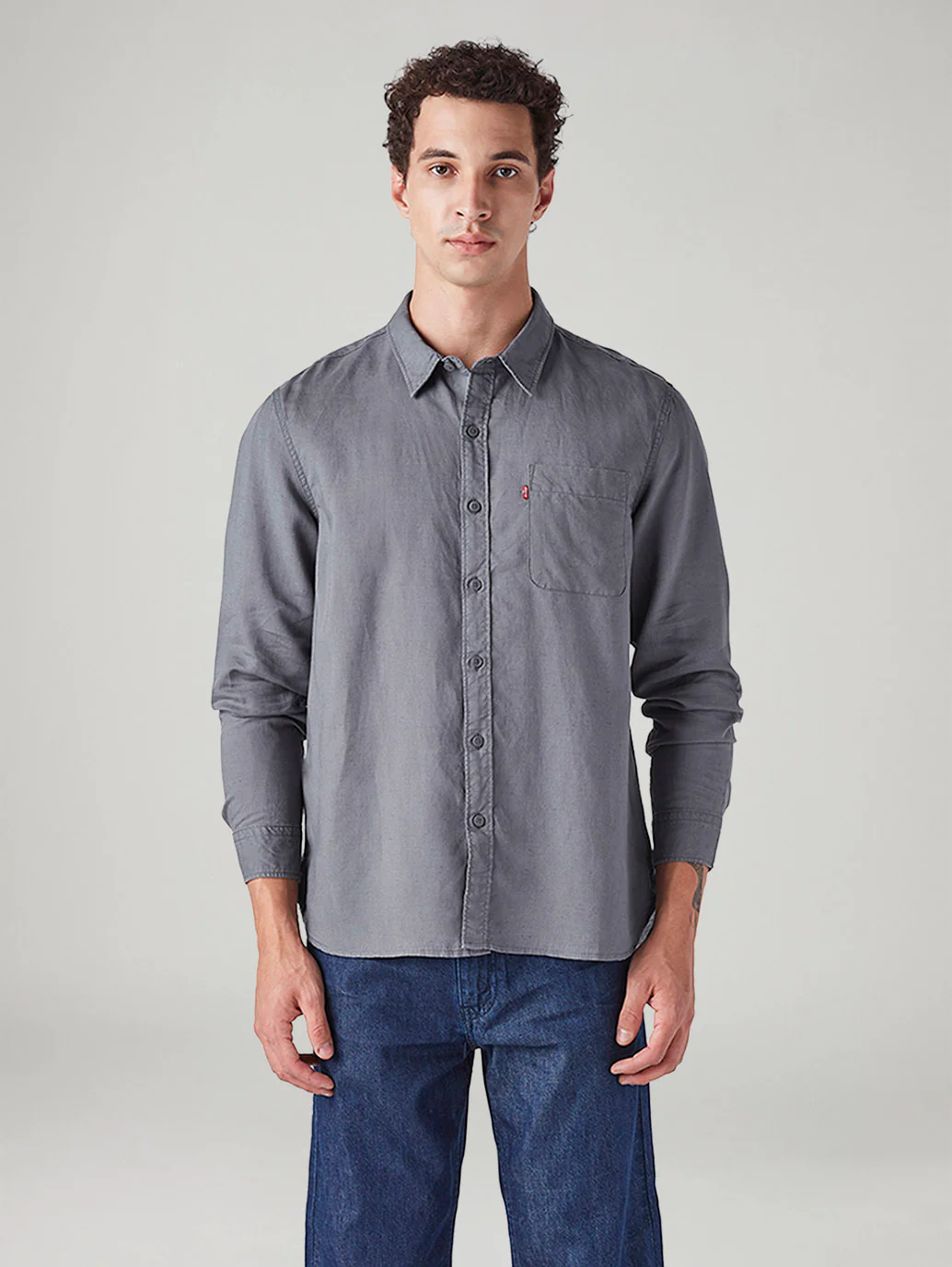 Men's Solid Slim Fit Linen Shirt - Image 2