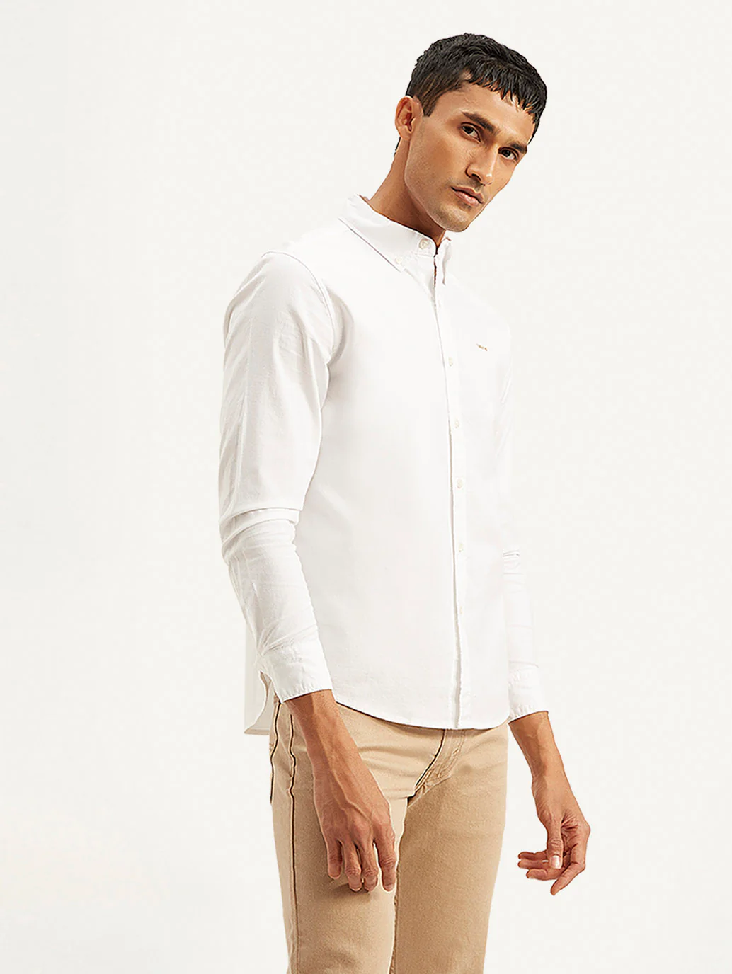 Men's Solid Slim Fit Oxford Shirt - Image 5