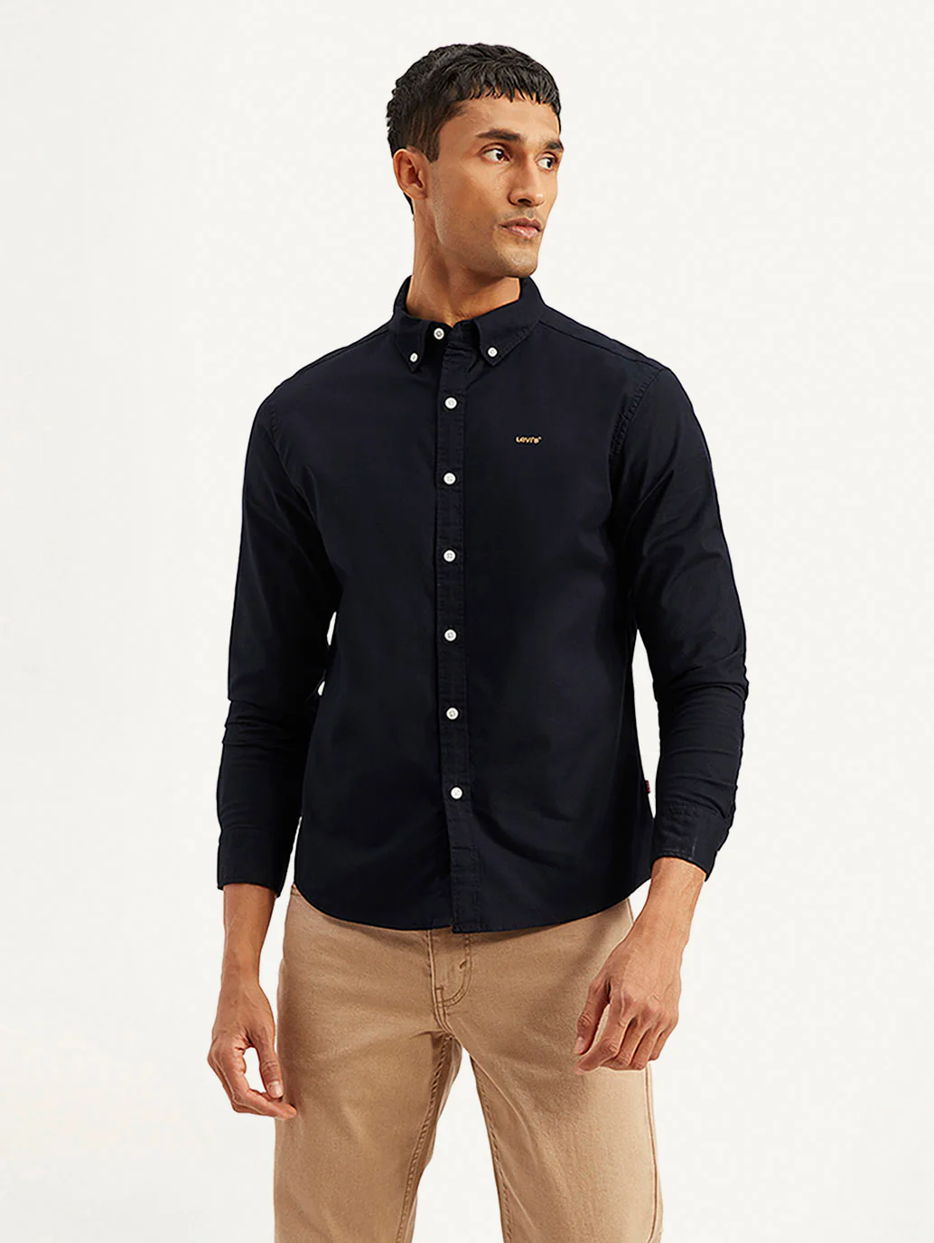 Men's Solid Slim Fit Oxford Shirt - Image 2