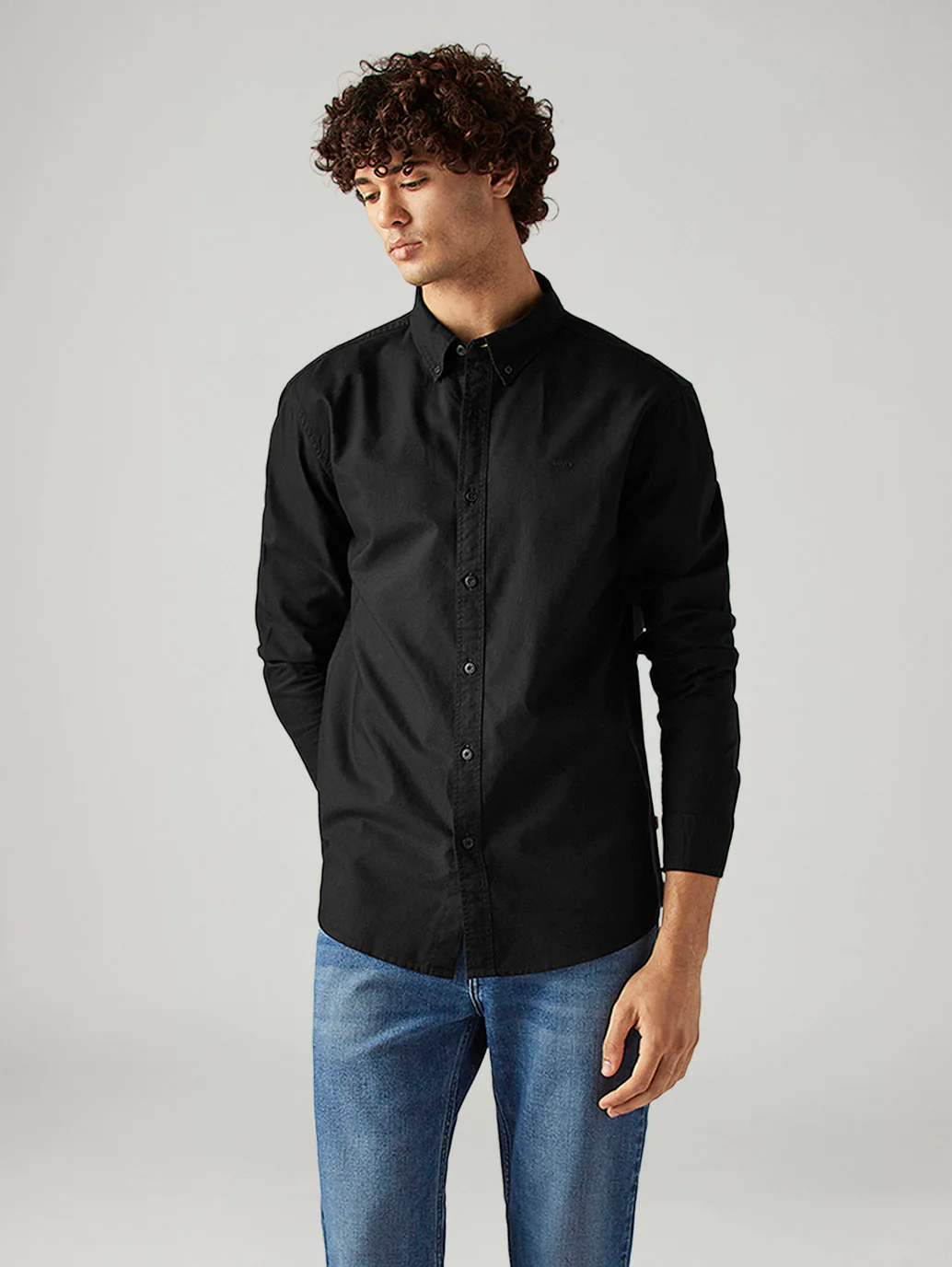 Men's Solid Slim Fit Oxford Shirt