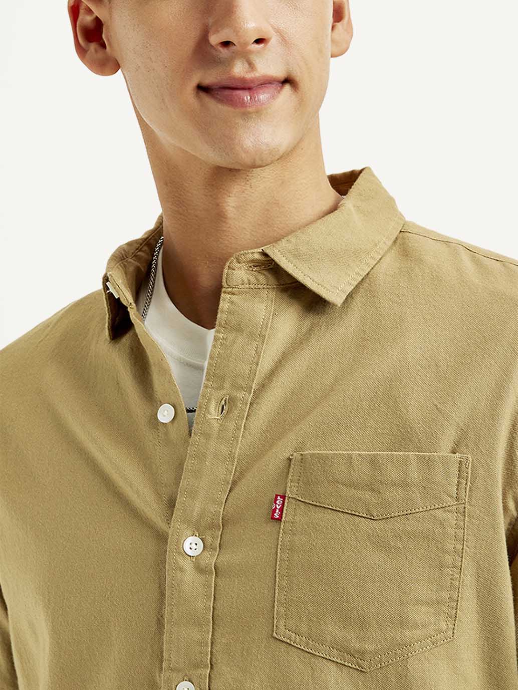 Men's Solid Slim Fit Oxford Shirt - Image 4