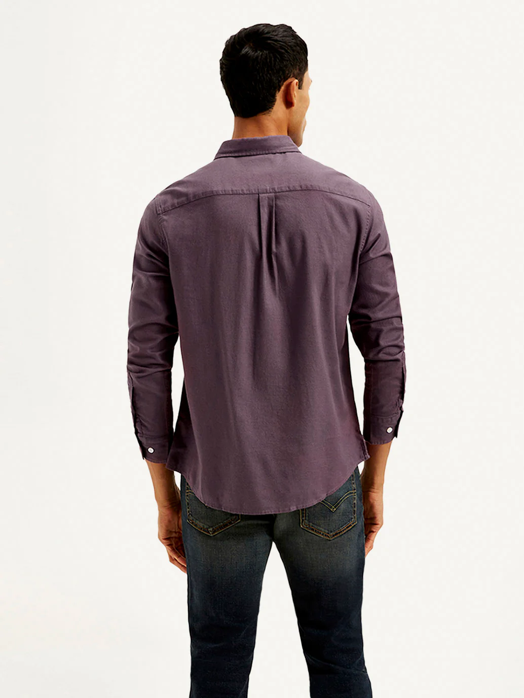 Men's Solid Slim Fit Oxford Shirt - Image 3