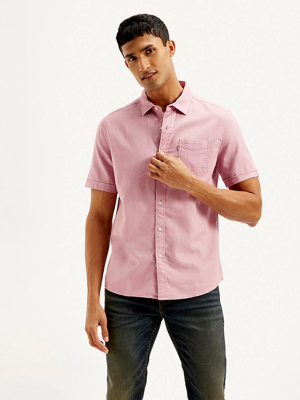 Men's Solid Slim Fit Oxford Shirt - Image 2