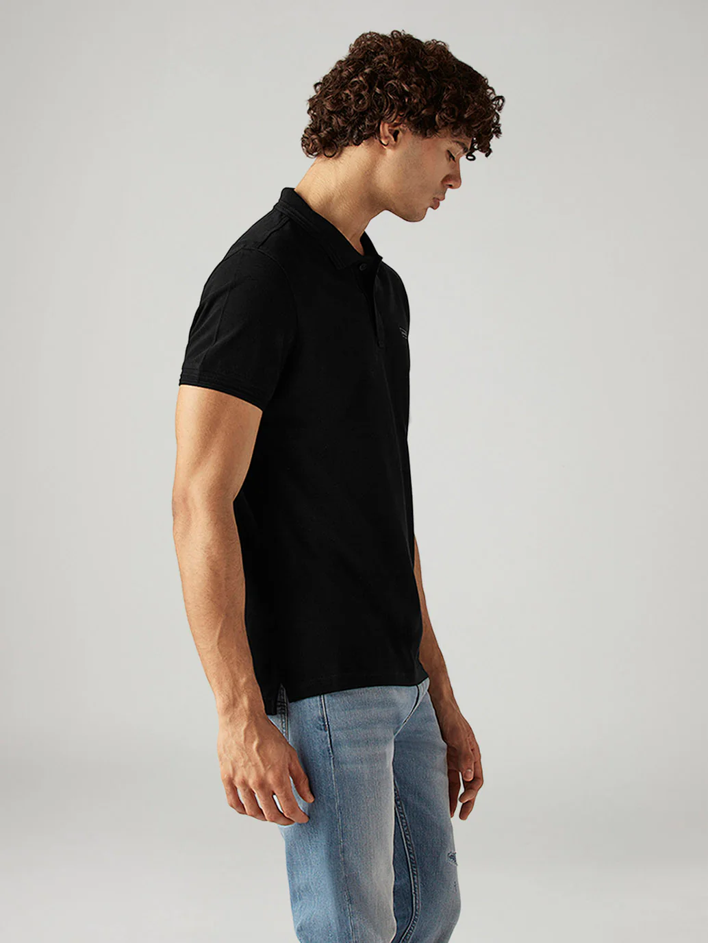 Men's Solid Slim Fit Pique Commuter Polo T-Shirt - Image 5