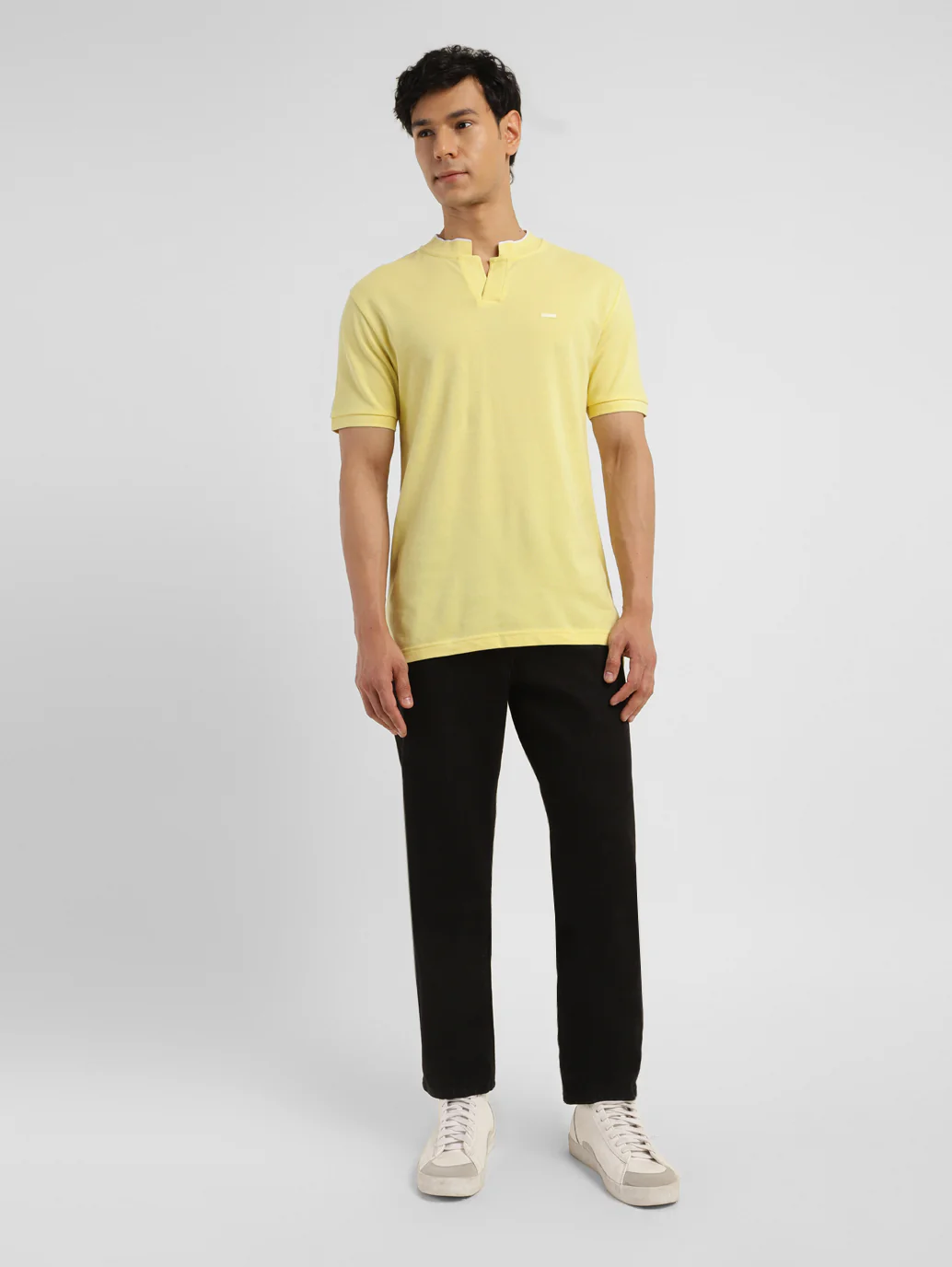 Men's Solid Slim Fit Henley Neck T-Shirt - Image 6