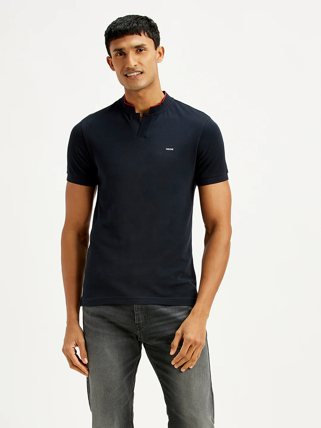 Men's Solid Slim Fit Polo T-Shirt - Image 2