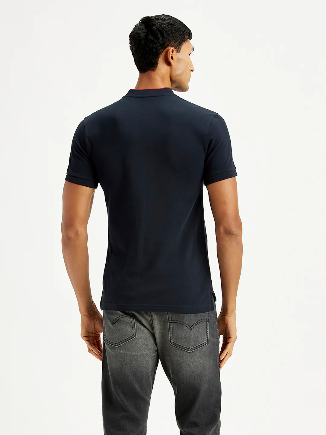 Men's Solid Slim Fit Polo T-Shirt - Image 3