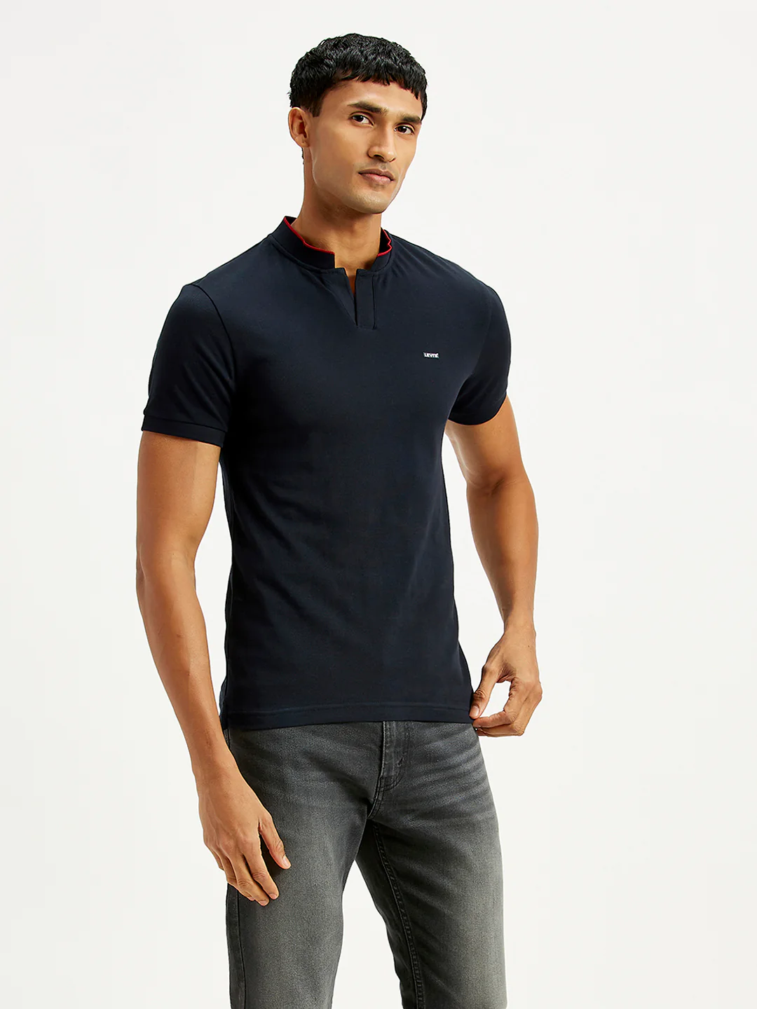 Men's Solid Slim Fit Polo T-Shirt - Image 4
