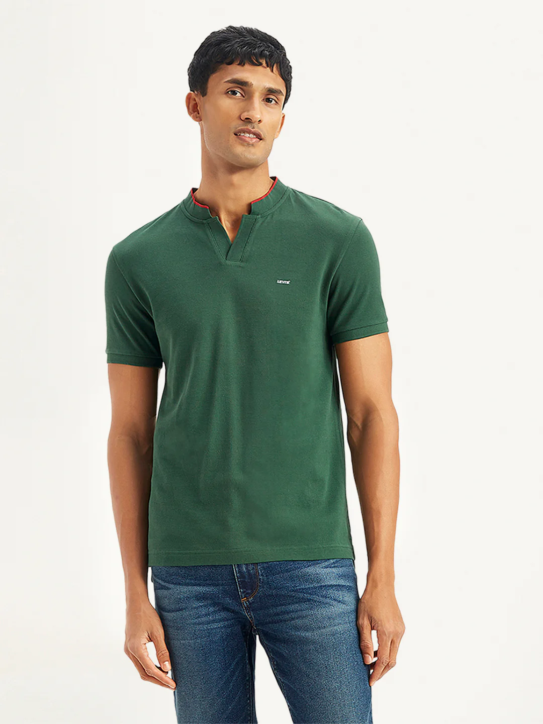 Men's Solid Slim Fit Polo T-Shirt - Image 2