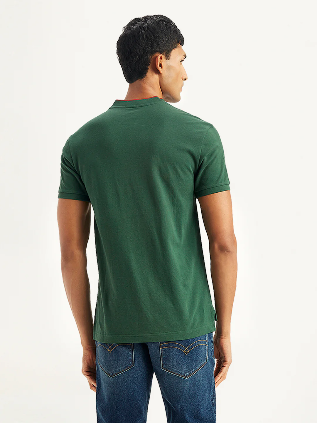 Men's Solid Slim Fit Polo T-Shirt - Image 3