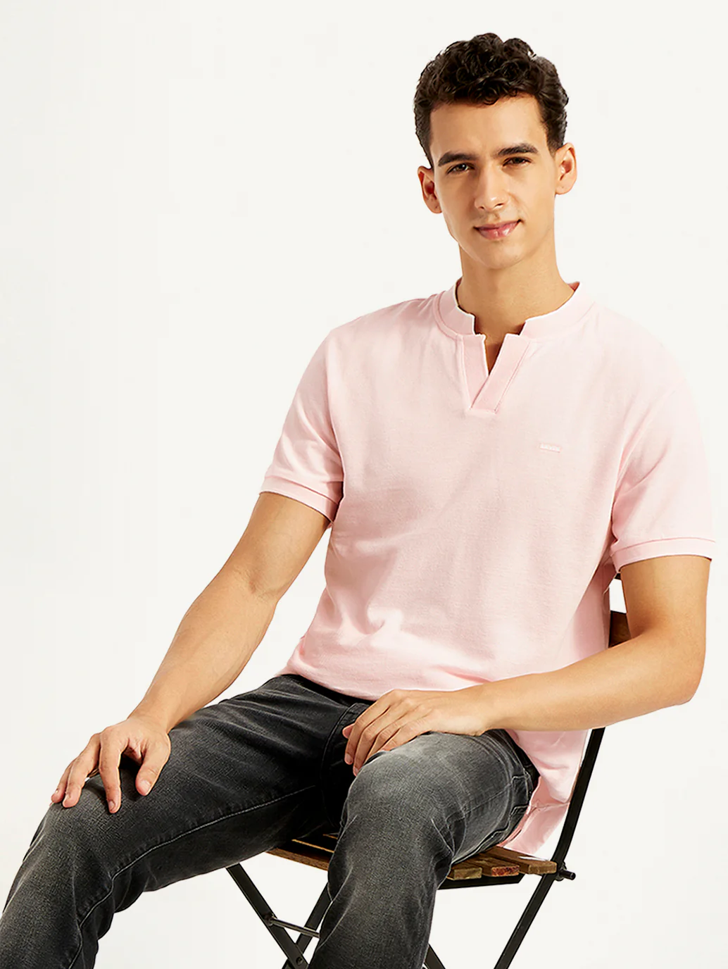Men's Solid Slim Fit Polo T-shirt