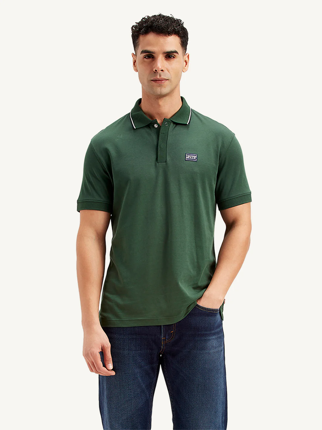 Men's Solid Slim Fit Polo T-Shirt - Image 2