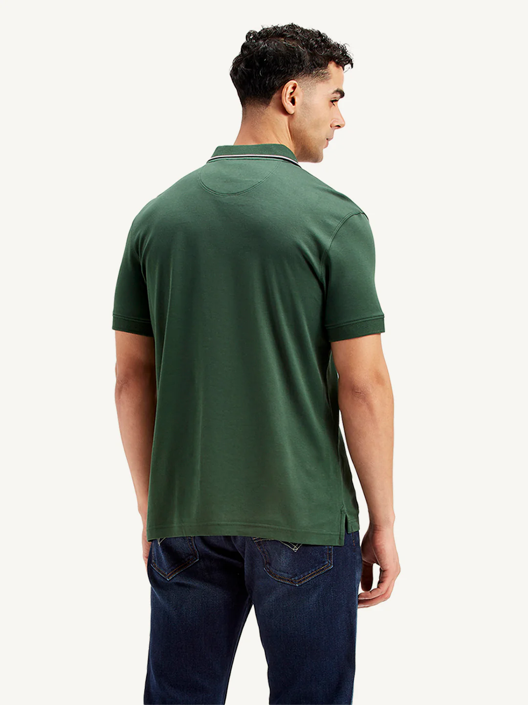 Men's Solid Slim Fit Polo T-Shirt - Image 3